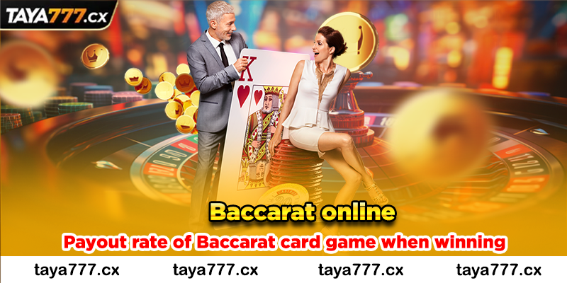 Payout rate of Baccarat card game when winning