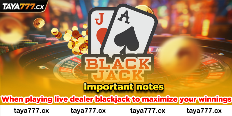 Important notes when playing live dealer blackjack to maximize your winnings